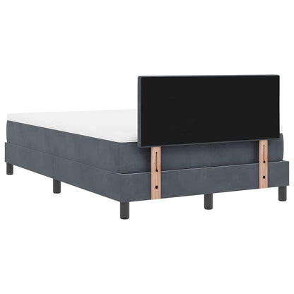 Boxspringbed met matras Donkergrijs 120 x 190 cm Fluweel
