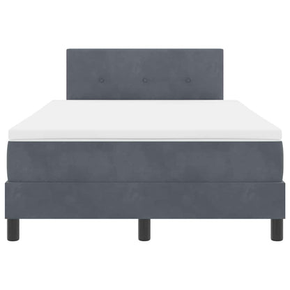 Boxspringbed met matras Donkergrijs 120 x 190 cm Fluweel