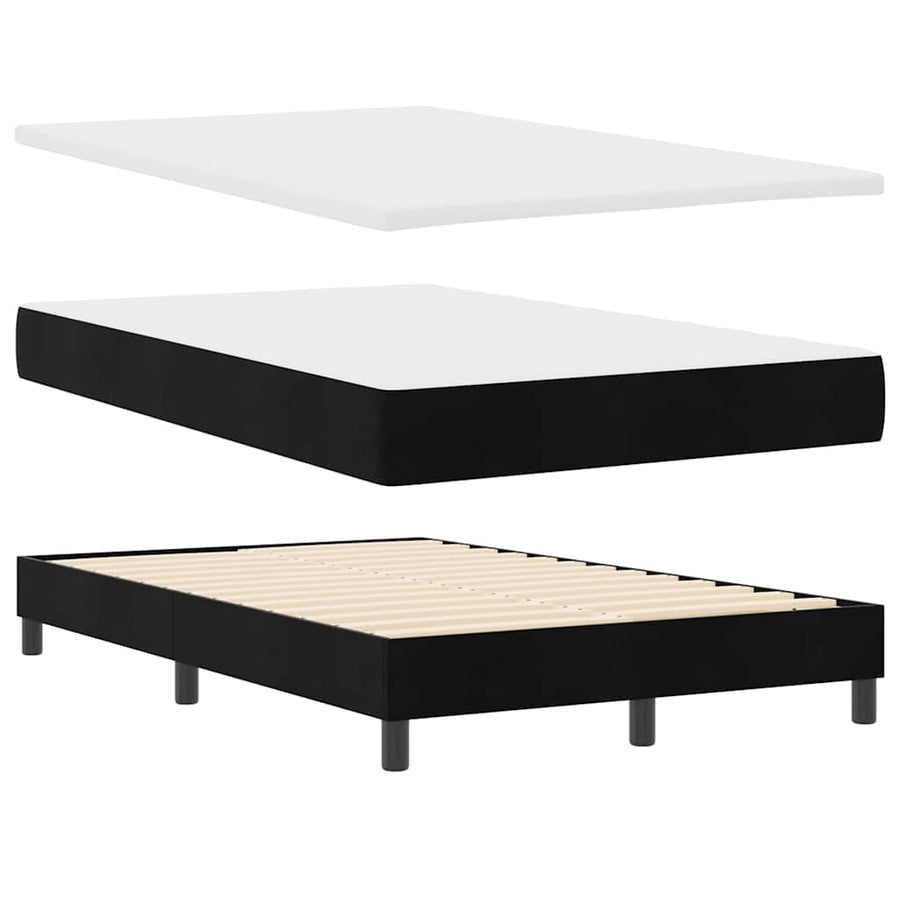 Boxspringbed met matras Zwart 120 x 190 cm Fluweel