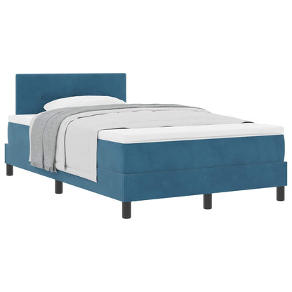Boxspringbed met hoofdeinde Donkerblauw 120 x 190 cm Fluweel