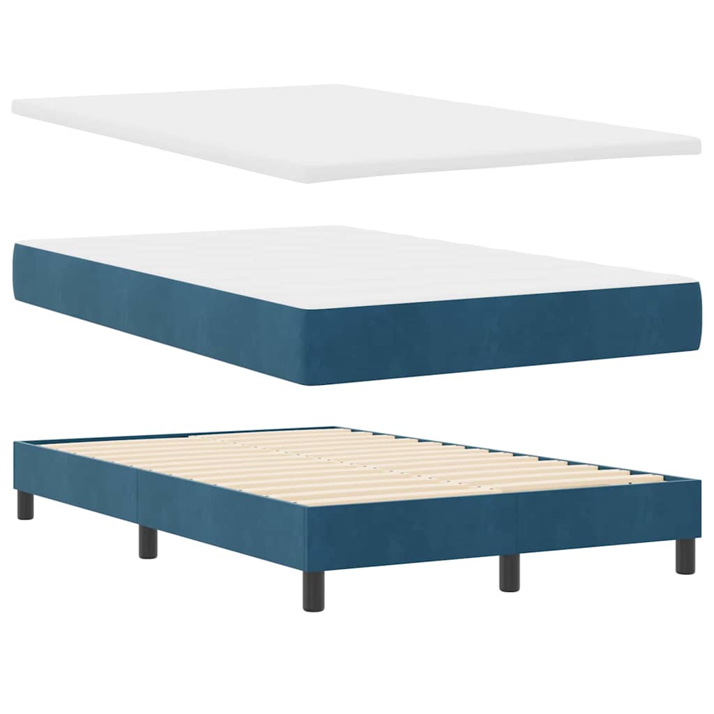 Boxspringbed met hoofdeinde Donkerblauw 120 x 190 cm Fluweel