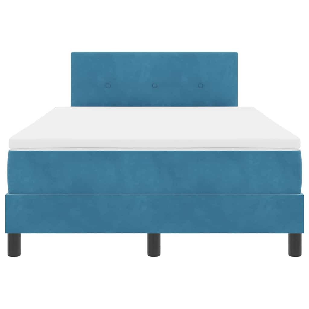 Boxspringbed met hoofdeinde Donkerblauw 120 x 190 cm Fluweel