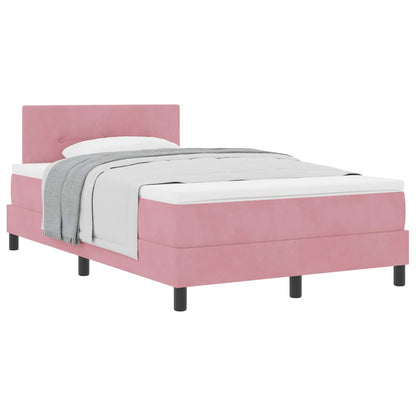 Boxspringbed met hoofdeinde Roze 120 x 190 cm Fluweel
