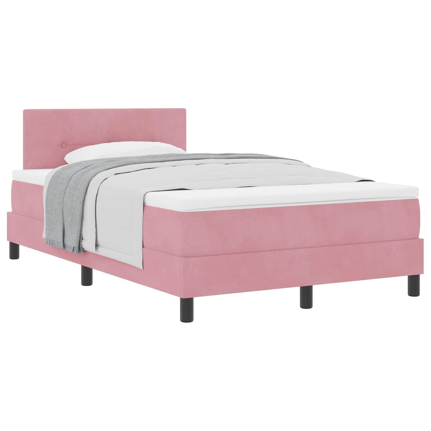 Boxspringbed met hoofdeinde Roze 120 x 200 cm Fluweel