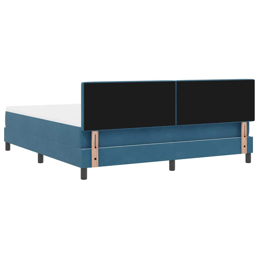 Boxspringbed met Matras Donkerblauw 180 x 200 cm Stof