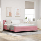Boxspringbed 180x200 cm roze fluweel