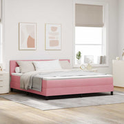 Boxspringbed 180x200 cm roze fluweel