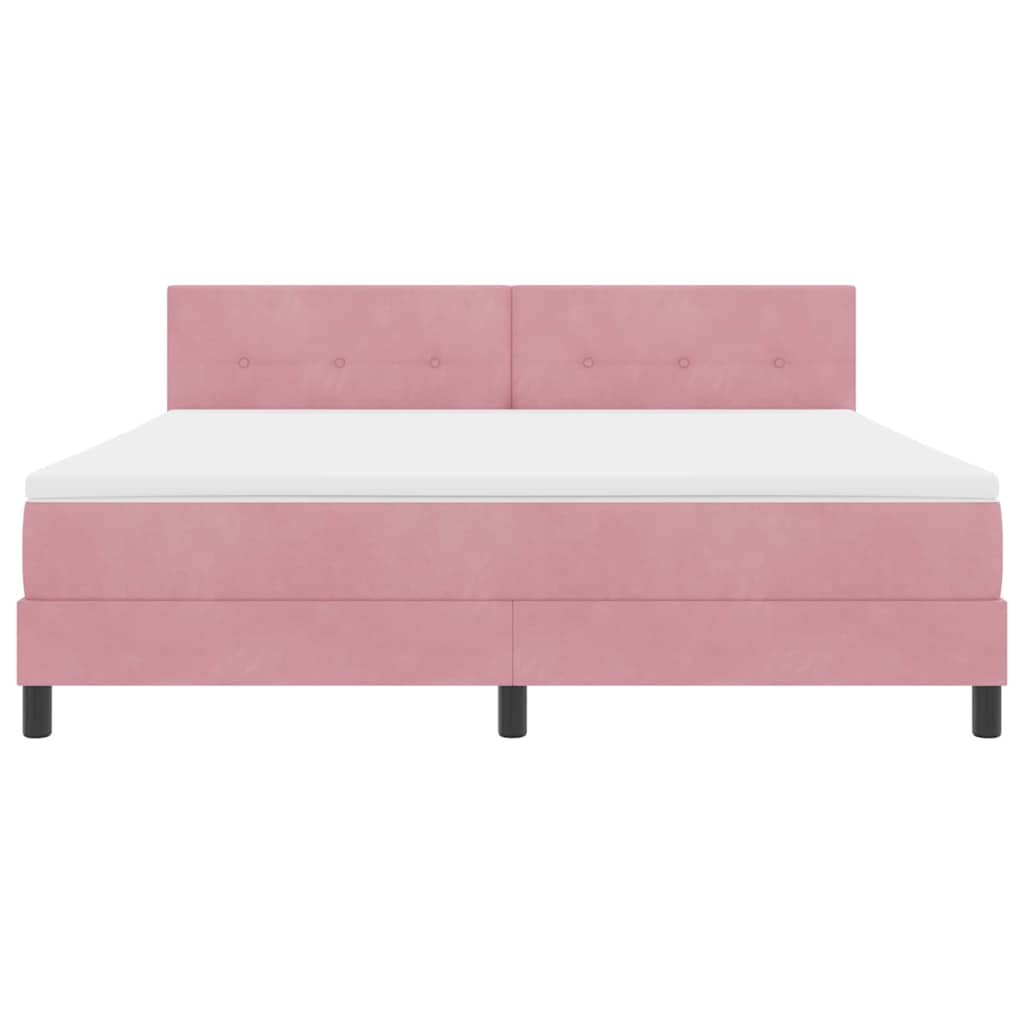Boxspringbed met Matras met matras Roze 180 x 200 cm Stof