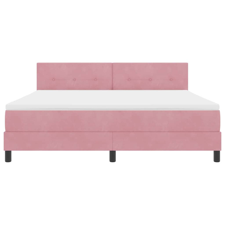 Boxspringbed met Matras met matras Roze 180 x 200 cm Stof