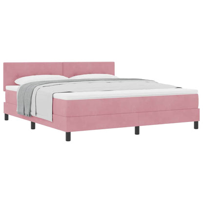 Boxspringbed met Matras met matras Roze 180 x 200 cm Stof
