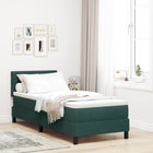 Box spring bed with mattress Dark Green 80 x 200 cm Velvet