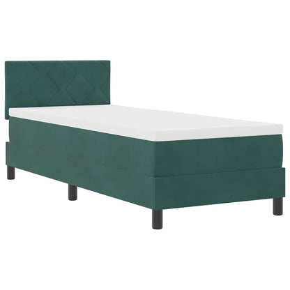 Boxspringbed met matras Donkergroen 80 x 200 cm Fluweel