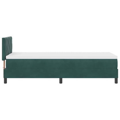 Boxspringbed met matras Donkergroen 80 x 200 cm Fluweel