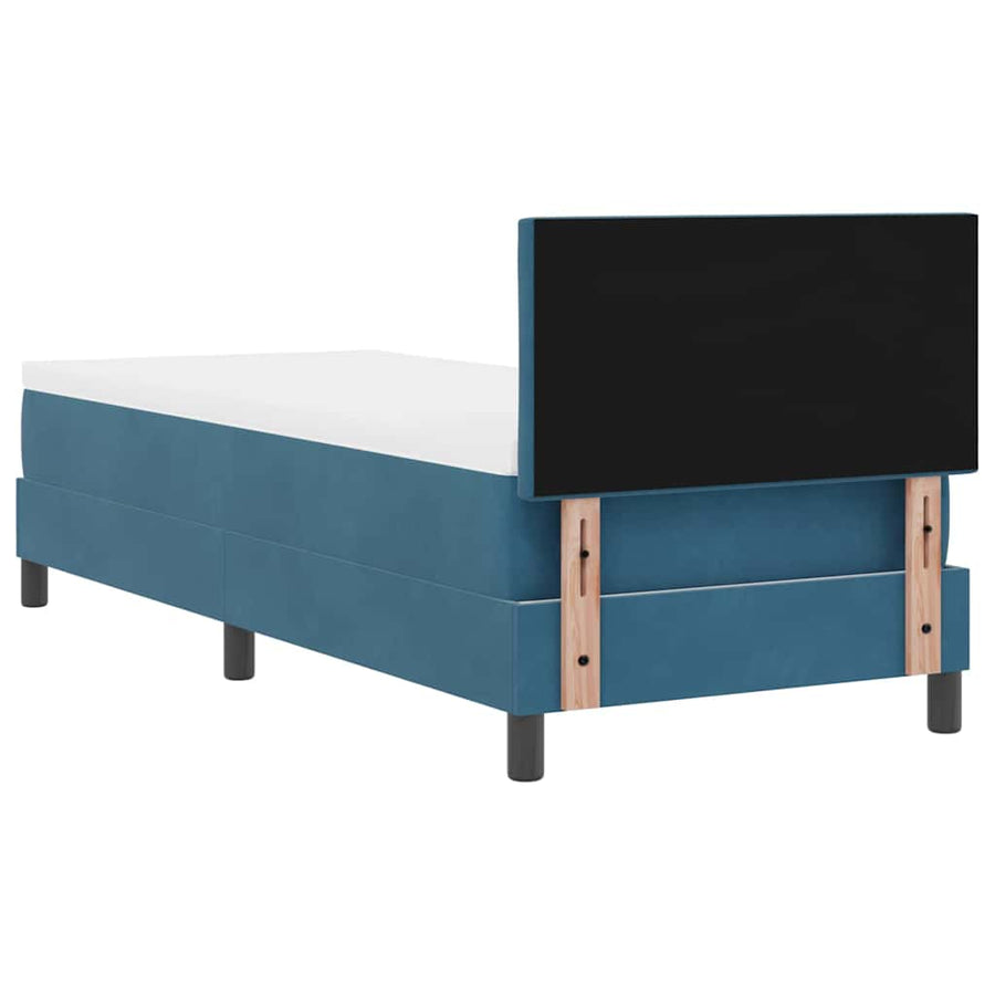 Boxspringbed met matras Donkerblauw 80 x 200 cm Fluweel
