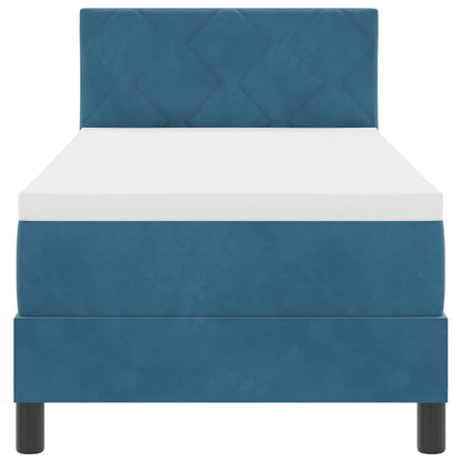Boxspringbed met matras Donkerblauw 80 x 200 cm Fluweel