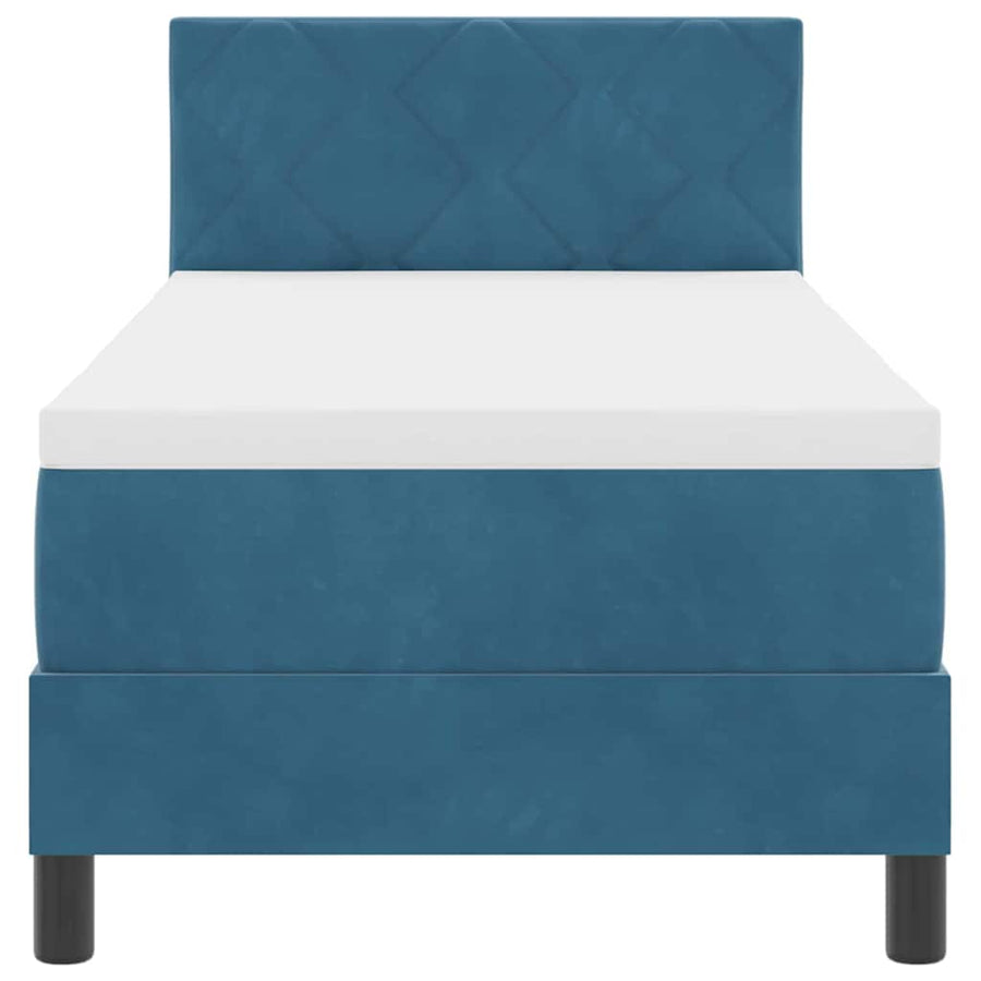 Boxspringbed met matras Donkerblauw 80 x 200 cm Fluweel