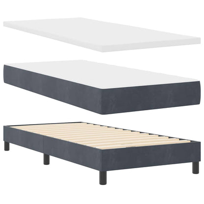 Boxspringbed met hoofdeinde Donkergrijs 100 x 200 cm Fluweel