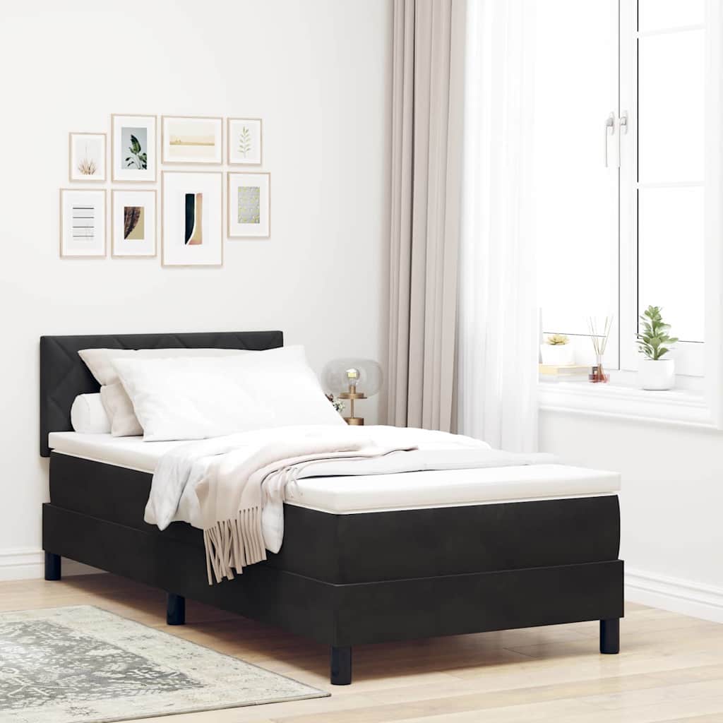 Boxspringbed met matras Zwart 100 x 200 cm Fluweel