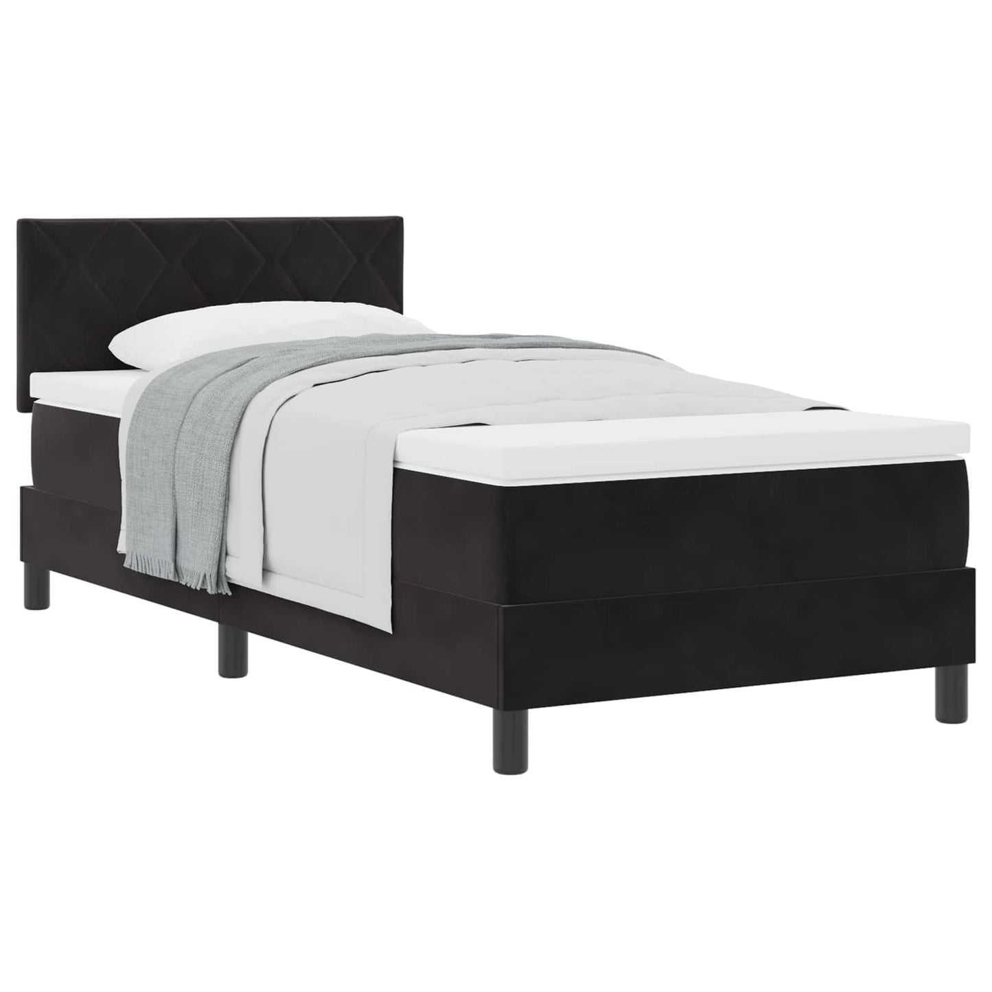 Boxspringbed met matras Zwart 100 x 200 cm Fluweel