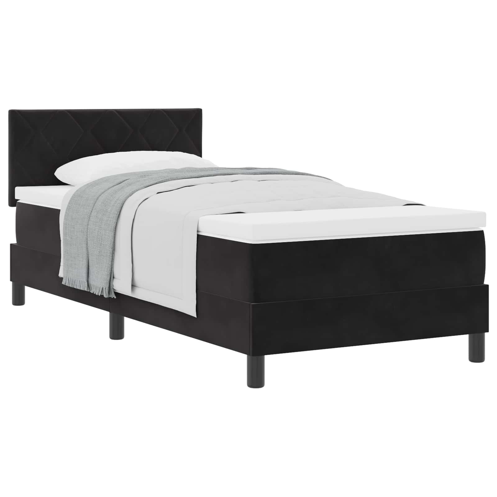 Boxspringbed met matras Zwart 100 x 200 cm Fluweel
