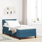 Boxspringbed 100x200 cm donkerblauw fluweel