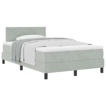 Boxspringbed met matras Lichtgrijs 120 x 190 cm Fluweel