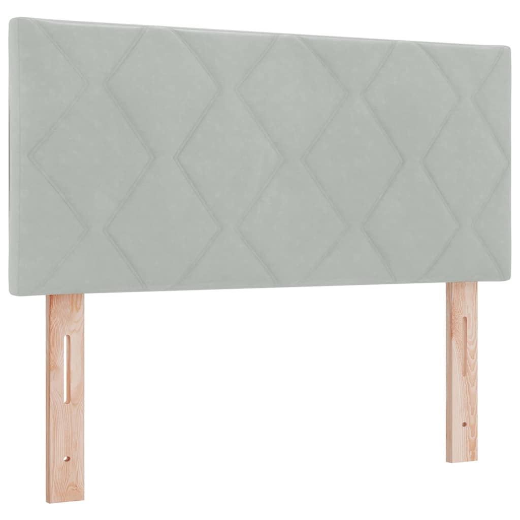 Boxspringbed met matras Lichtgrijs 120 x 190 cm Fluweel