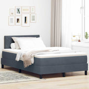 Boxspringbed 120x190 cm donkergrijs fluweel