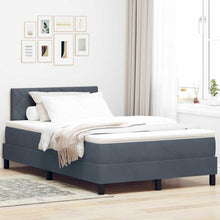 Boxspringbed met matras Donkergrijs 120 x 190 cm Fluweel