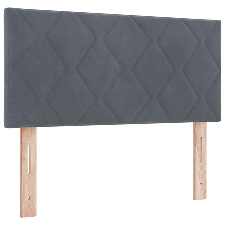 Boxspringbed met matras Donkergrijs 120 x 190 cm Fluweel
