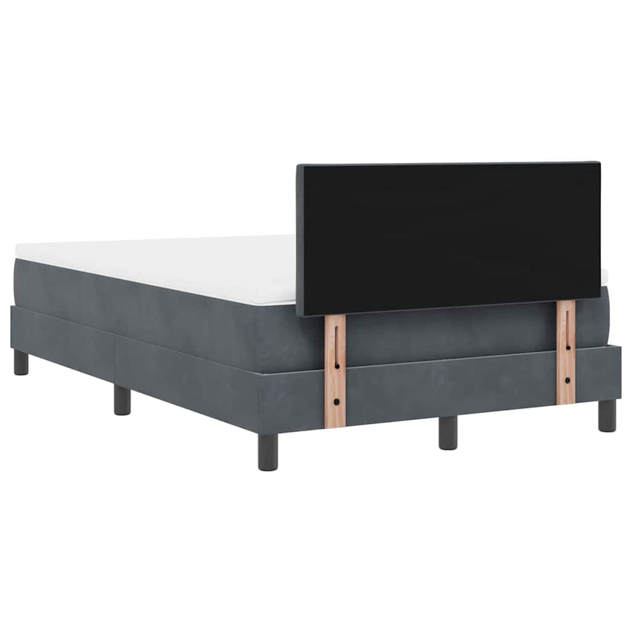 Boxspringbed met matras Donkergrijs 120 x 190 cm Fluweel