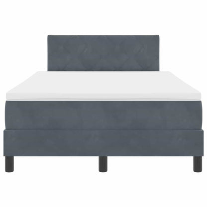 Boxspringbed met matras Donkergrijs 120 x 190 cm Fluweel