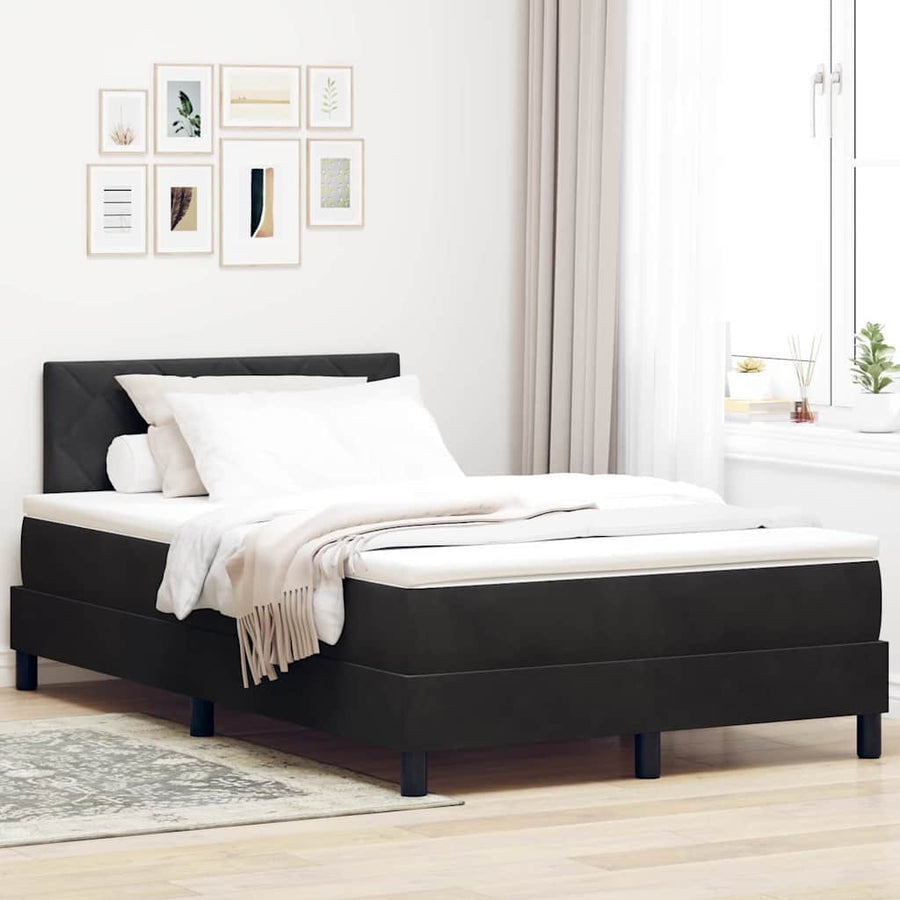 Boxspringbed met matras Zwart 120 x 190 cm Fluweel