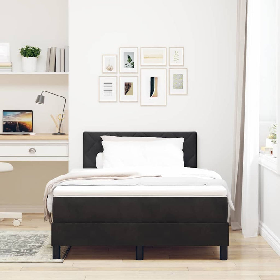 Boxspringbed met matras Zwart 120 x 190 cm Fluweel