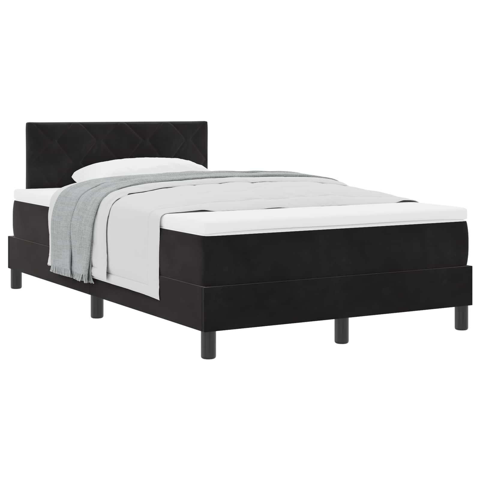 Boxspringbed met matras Zwart 120 x 190 cm Fluweel