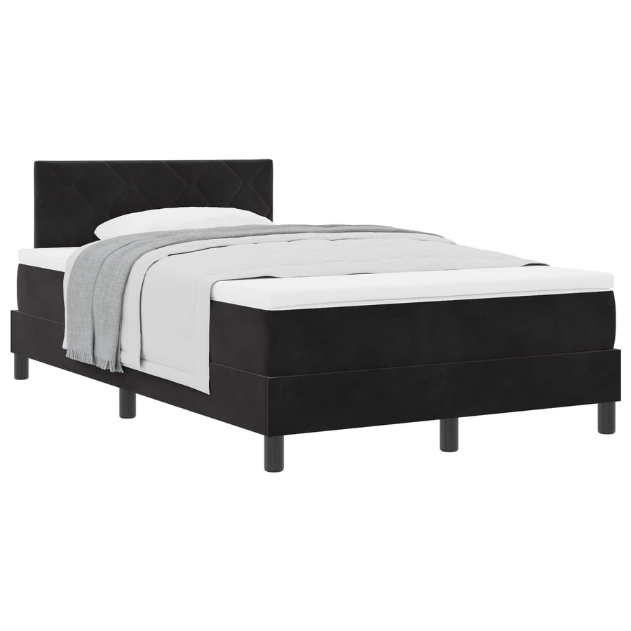 Boxspringbed met matras Zwart 120 x 190 cm Fluweel