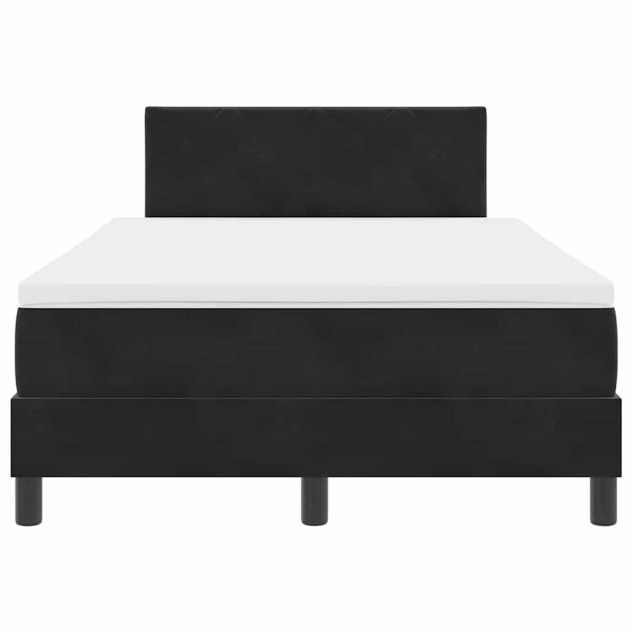 Boxspringbed met matras Zwart 120 x 190 cm Fluweel