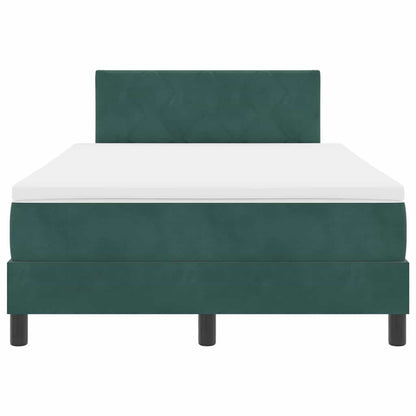 Boxspringbed met hoofdeinde Donkergroen 120 x 190 cm Fluweel