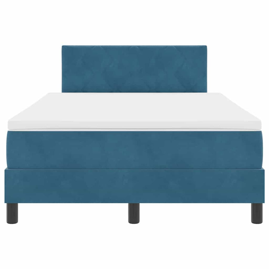 Boxspringbed met matras Donkerblauw 120 x 190 cm Fluweel