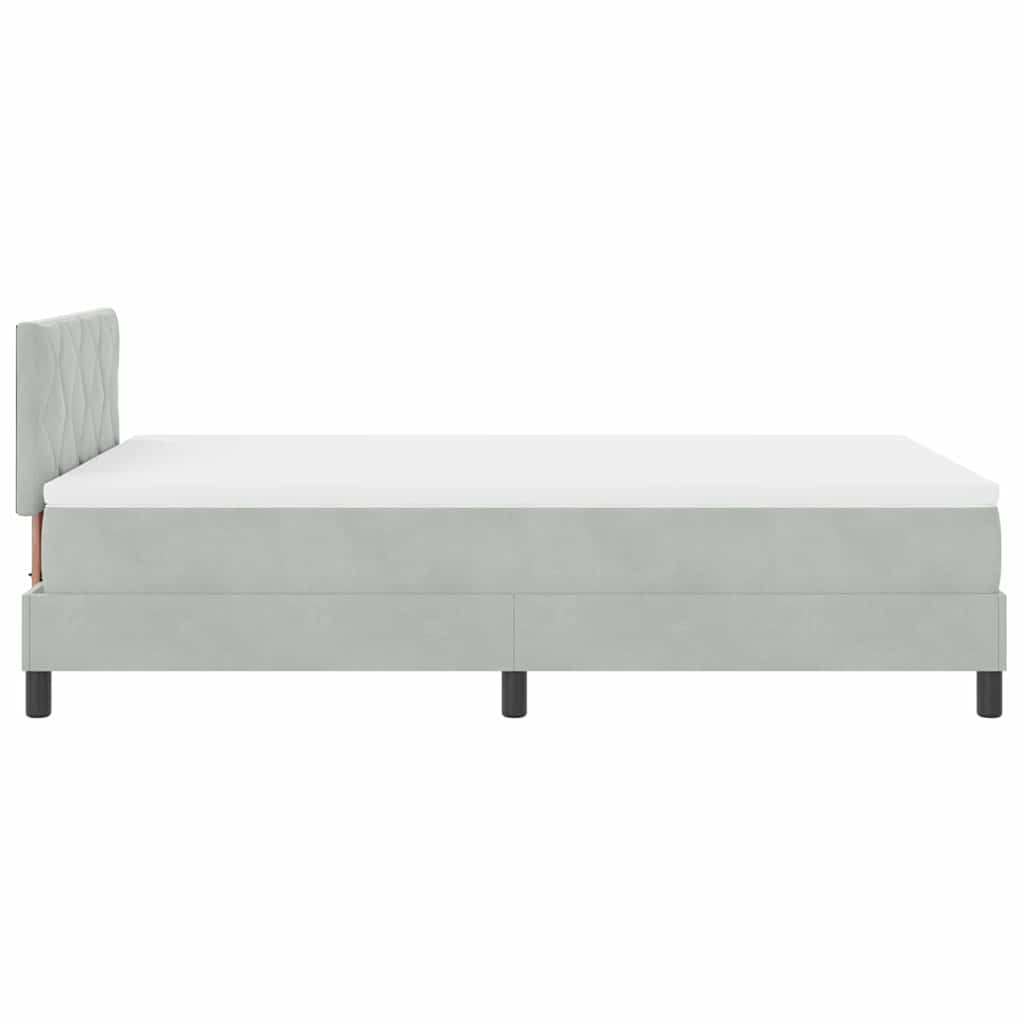 Boxspringbed met matras Lichtgrijs 120 x 200 cm Fluweel
