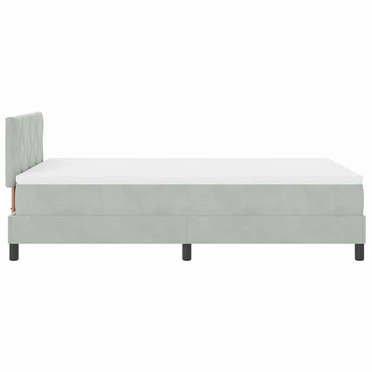 Boxspringbed met matras Lichtgrijs 120 x 200 cm Fluweel