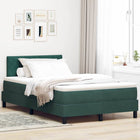 Boxspringbed met hoofdeinde Donkergroen 120 x 200 cm Fluweel