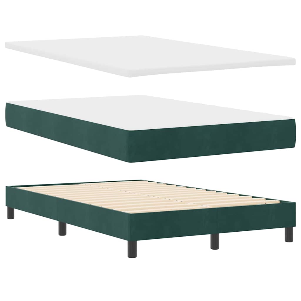Boxspringbed met hoofdeinde Donkergroen 120 x 200 cm Fluweel