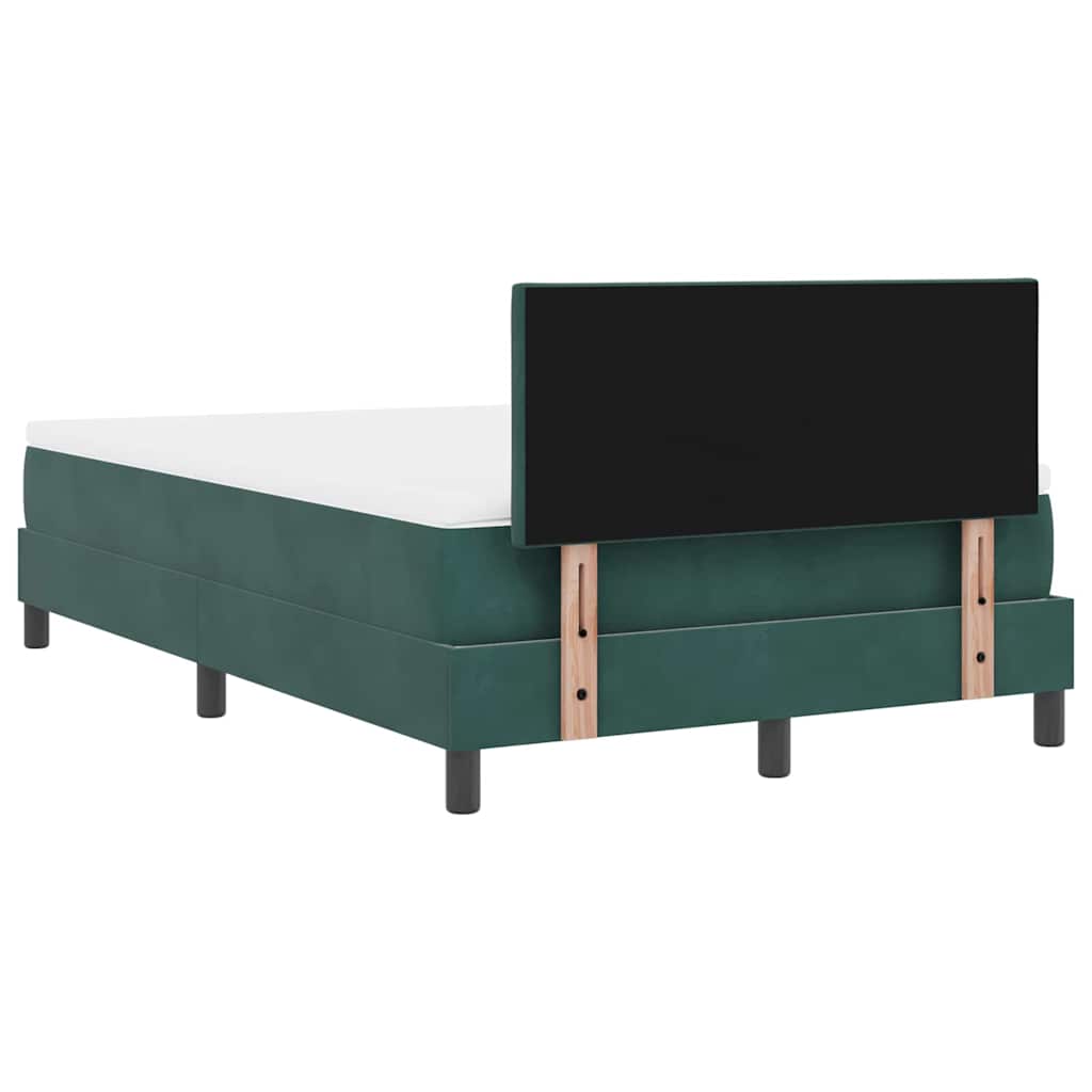 Boxspringbed met hoofdeinde Donkergroen 120 x 200 cm Fluweel