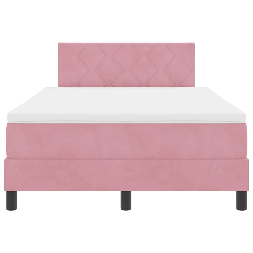 Boxspringbed met matras Roze 120 x 200 cm Fluweel