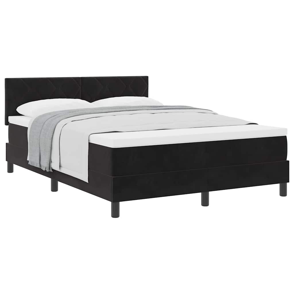 Boxspringbed met Matras met matras Zwart 140 x 190 cm Stof