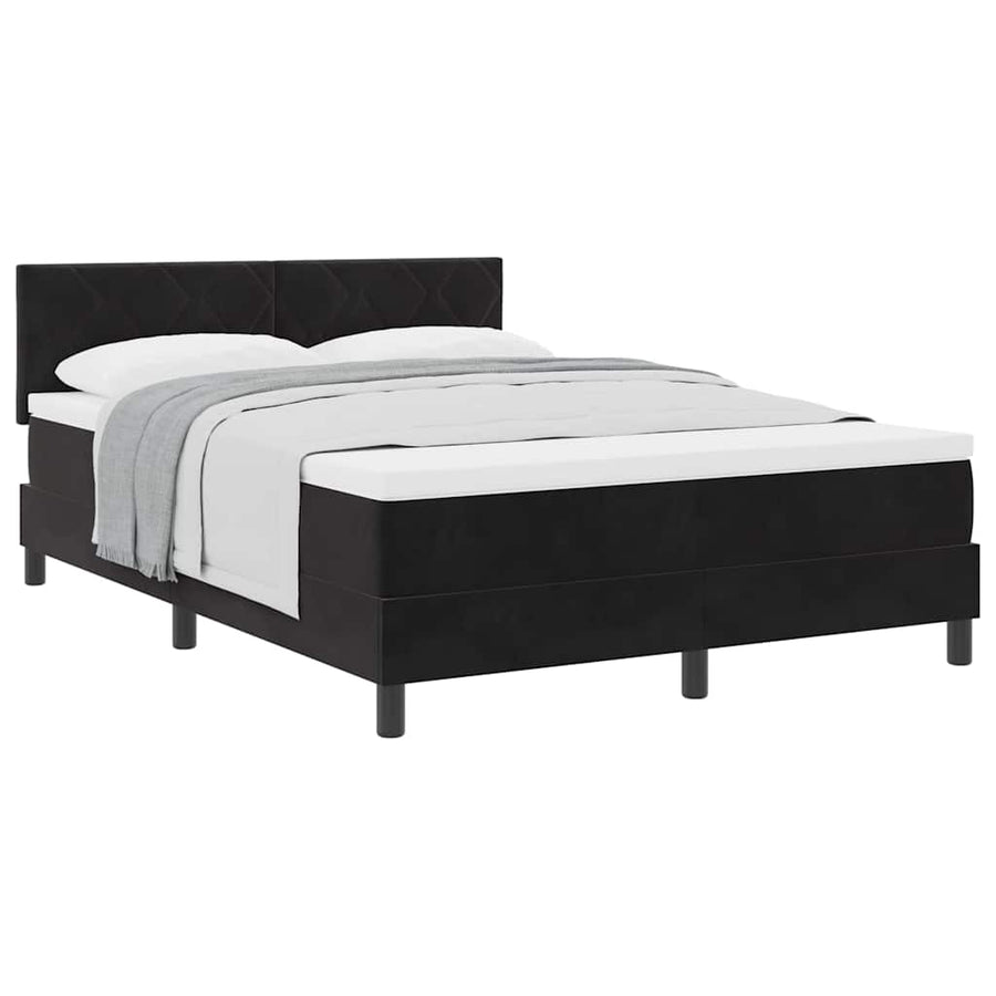 Boxspringbed met Matras met matras Zwart 140 x 200 cm Stof