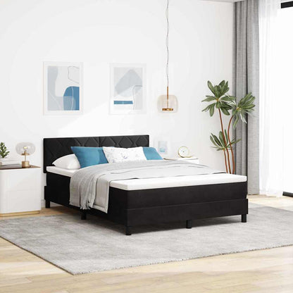 Boxspringbed met hoofdeinde Zwart 160 x 200 cm Fluweel