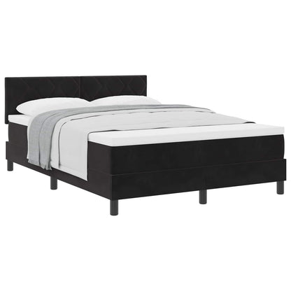 Boxspringbed met hoofdeinde Zwart 160 x 200 cm Fluweel