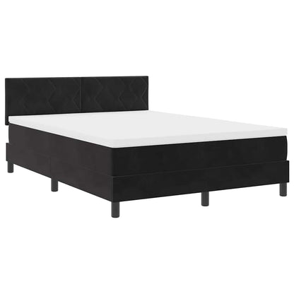 Boxspringbed met hoofdeinde Zwart 160 x 200 cm Fluweel